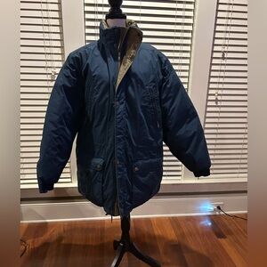 Trader Bay Men's Navy and Tan Puffer Jacket